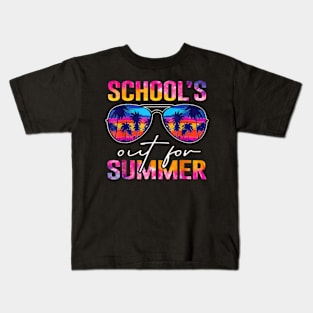 Last Day Of School Retro Schools Out For Summer Teacher T-Shirt Kids T-Shirt